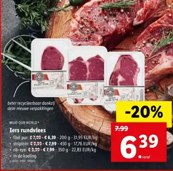 Iers Rundvlees Striploin per kg