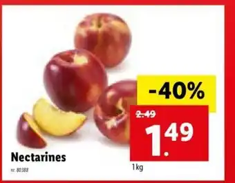 Lidl Nectarines 1kg aanbieding