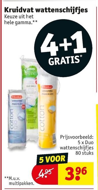 Kruidvat Kruidvat wattenschijfjes aanbieding