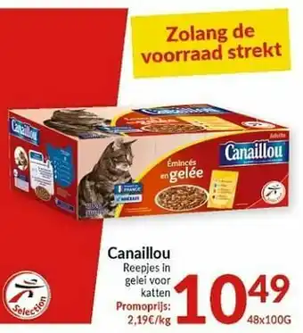 Intermarché Canaillou reepjes in gelei voor katten aanbieding