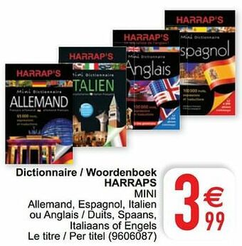 Cora Dictionnaire - woordenboek harraps mini aanbieding