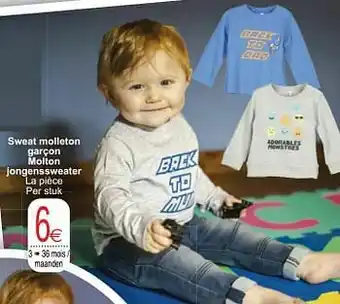 Sweat molleton garçon molton jongenssweater