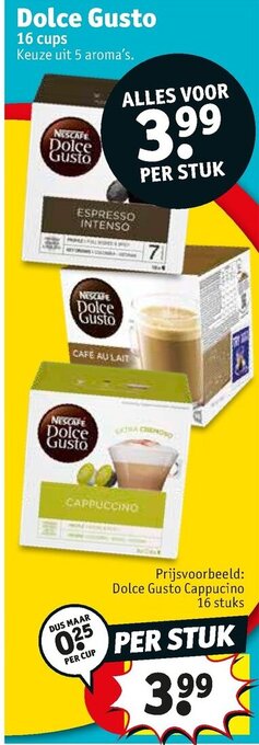 Kruidvat Dolce Gusto Cappucino aanbieding