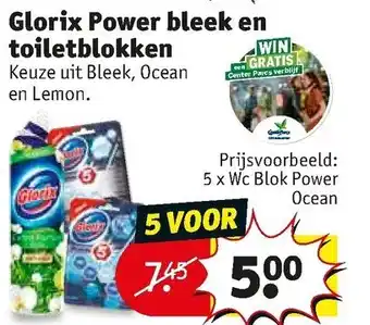 Kruidvat Glorix Power bleek en toiletblokken aanbieding