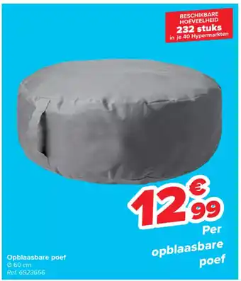 Carrefour Opblaasbare poef 60cm aanbieding