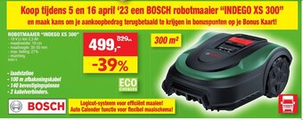 Hubo Bosch Robotmaaier "Indego XS 300" aanbieding
