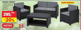 Hubo Keter Loungeset "Monaco" aanbieding