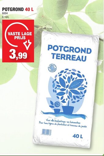 Hubo Potgrond 40 L aanbieding