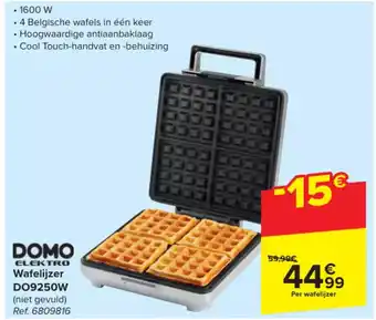 Carrefour Domo elektro watelijzer DO9250W ref. 6809816 aanbieding