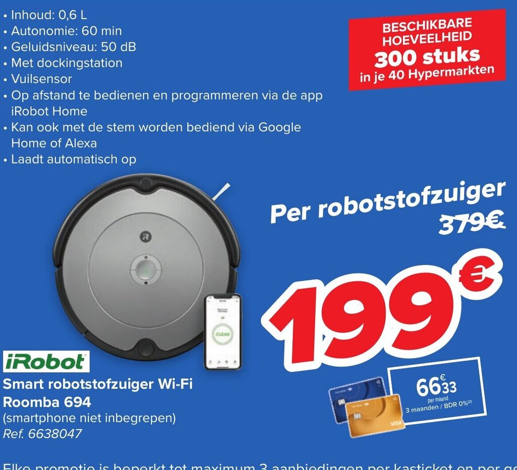 Roomba best sale 694 carrefour