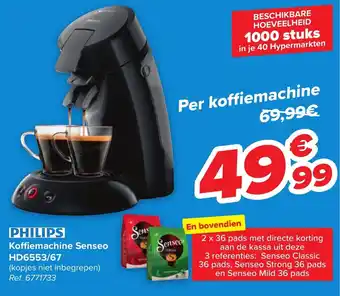 Philips Koffiemachine Senseo HD6553/67 Ref. 6771733