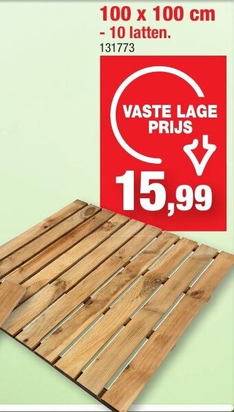 Hubo Tuintegel 100 x 100 cm - 10 Latten aanbieding