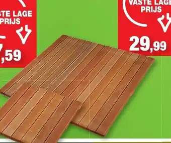Hubo Tegel Hardhout 100 x 100cm 14 Latten aanbieding
