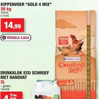 Hubo Kippenvoer Gold 4 Mix 20kg aanbieding