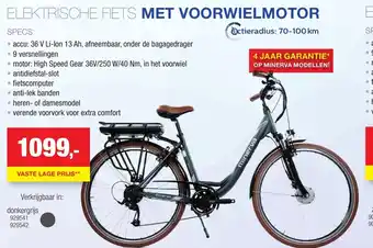 Minerva Elektrische Fiets met Voorwielmotor