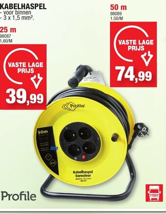 Hubo Kabelhaspel 25m aanbieding