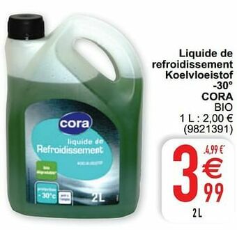 Cora Liquide de refroidissement koelvloeistof -30° cora bio aanbieding