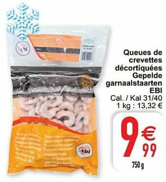 Cora Queues de crevettes décortiquées gepelde garnaalstaarten ebi aanbieding