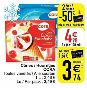 Cora Cônes - hoorntjes cora aanbieding