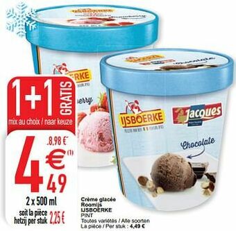 Crème glacée roomijs ijsboerke pint