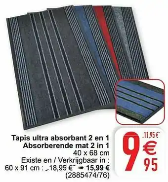 Cora Tapis ultra absorbant 2 en 1 absorberende mat 2 in 1 aanbieding