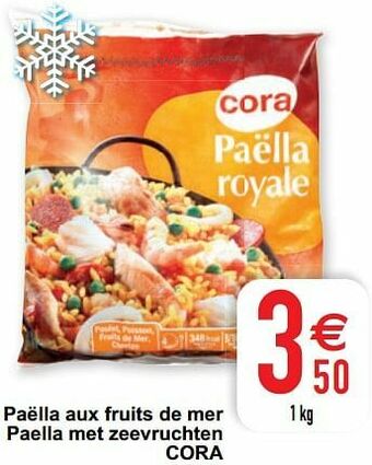 Cora Paëlla aux fruits de mer paella met zeevruchten cora aanbieding