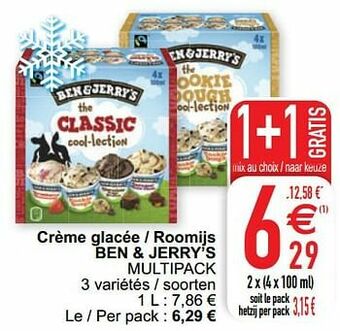 Crème glacée - roomijs ben + jerry’s multipack