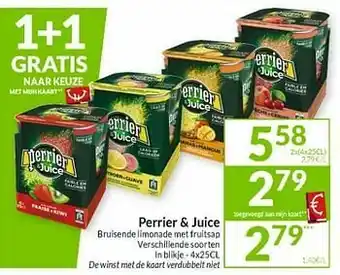 Intermarché Perrier + juice bruisende limonade met truitsap aanbieding