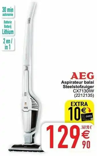 Cora Aeg aspirateur balai steelstofzuiger cx7130iw aanbieding