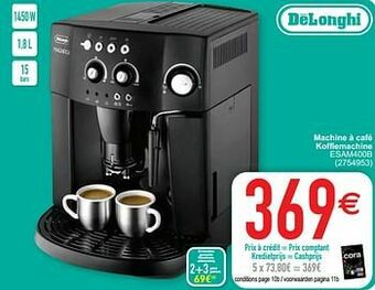 Cora Delonghi machine à café koffiemachine esam400b aanbieding
