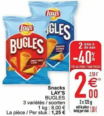 Cora Snacks lay’s bugles aanbieding