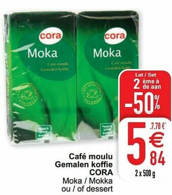 Cora Café moulu gemalen koffie cora aanbieding
