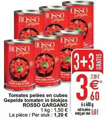 Cora Tomates pelées en cubes gepelde tomaten in blokjes rosso gargano aanbieding