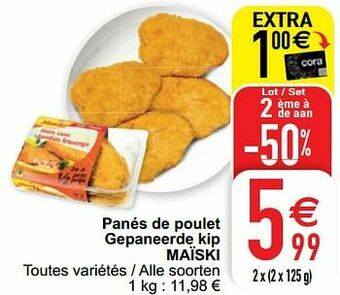 Cora Panés de poulet gepaneerde kip maïski aanbieding