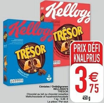 Cora Céréales - ontbijtgranen kellogg’s trésor aanbieding