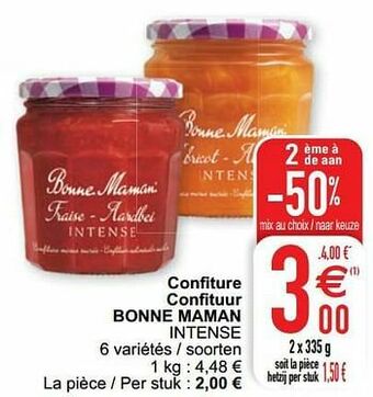 Cora Confiture confituur bonne maman intense aanbieding
