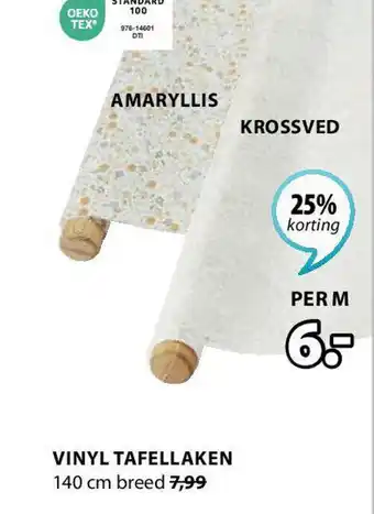 Jysk Vinyl Tafellaken 140cm Breed aanbieding