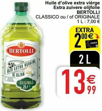Cora Huile d’olive extra vièrge extra zuivere olijfolie bertolli classico ou - of originale aanbieding