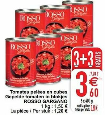 Cora Tomates pelées en cubes gepelde tomaten in blokjes rosso gargano aanbieding