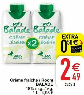 Cora Crème fraîche - room balade aanbieding