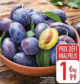 Cora Prunes - pruimen président aanbieding