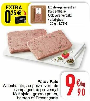 Cora Pâté - paté aanbieding