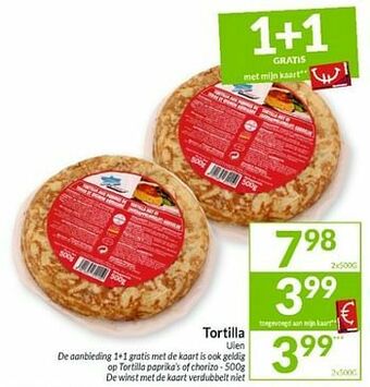 Intermarché Tortilla uien aanbieding