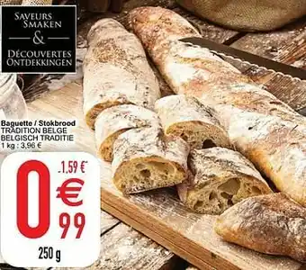 Cora Baguette - stokbrood tradition belge belgisch traditie aanbieding