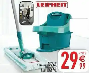Cora Lave-sol + housse micro duo vloerwisser + doek micro duo aanbieding