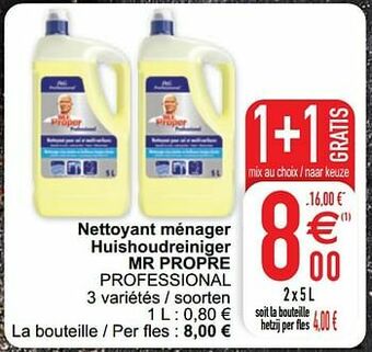 Cora Nettoyant ménager huishoudreiniger mr propre professional aanbieding