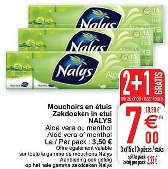 Cora Mouchoirs en étuis zakdoeken in etui nalys aanbieding