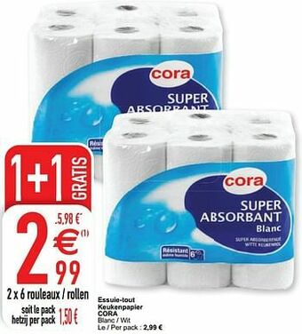 Cora Essuie-tout keukenpapier cora aanbieding