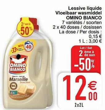 Cora Lessive liquide vloeibaar wasmiddel omino bianco aanbieding