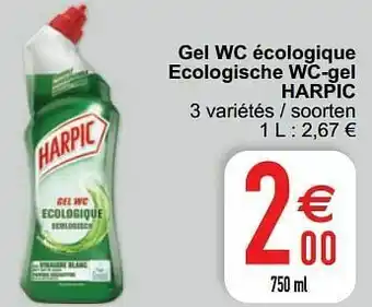 Cora Gel wc écologique ecologische wc-gel harpic aanbieding